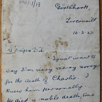 Letter from Marian Blake to “A Chara dhíl” (Charlie Daly’s brother), 16 March 1923 