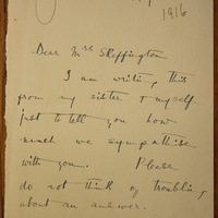 Letter from Agnes Cuming to Hanna Sheehy Skeffington, 10 May 1916