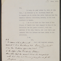 Letter from Sir Henry Lambert to Robert Chalmers, 21 June 1916