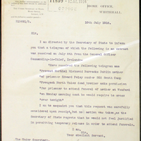 Letter from M.L. Waller to Robert Chalmers, 10 July 1916