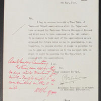 Letter from George Fletcher to Sir Matthew Nathan, 6 May 1916