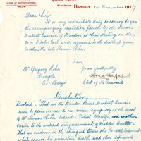 Letter from Abram Haynes to Gregory Ashe, 1 October 1917 