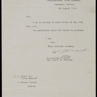 Letter from Sir John Maxwell to Michael J. Judge, 2 August 1916