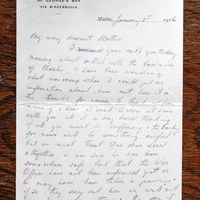 Letter from Marie Martin to her mother Mary Martin, 8 January 1916