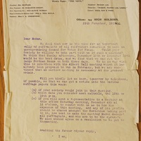 Letter from Florence Underwood to the Secretary, 29 November 1915