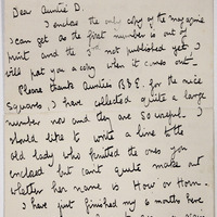 Letter from Celia Duffin to Auntie D, 3 December 1915