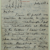 Letter from Fr. Thomas A. Murphy to Bishop E. T. O&#039;Dwyer, 27 July 1916