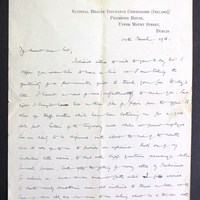 Letter from James Finn to May Fay, 14 March 1916