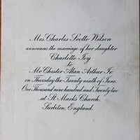 Letter from Chester A Arthur III to Mr and Mrs O&#039;Dálaigh, Miss O&#039;Dálaigh and O&#039;Dálaigh, June 1922