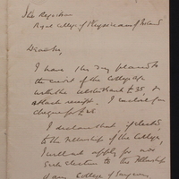 Letter to Thomas Kirkpatrick, 1920