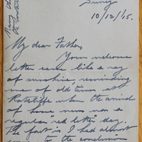 Letter from Father Willie Doyle S.J. to Hugh Doyle, 10 December 1915