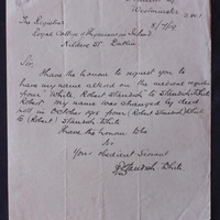 Letter from Robert Standish White to Thomas Kirkpatrick, 8 July 1919