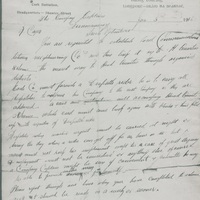 Letter from P. Higgins to the Company Captain, Irish Volunteers, Dunmanway, 3 January 1916.