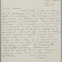 Letter from Olive Duffin to her mother, November 1915