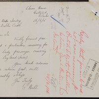 Letter from G. Hall to the Under Secretary, 28 June 1916