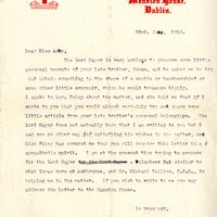 Letter from B. Rooney, on behalf of the Lord Mayor of Dublin, to  Nora Ashe, 23 June 1919