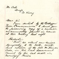 Letter from William Bannon to Gregory Ashe, 11 October 1917 