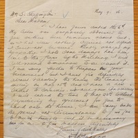 Letter from Edward J. Donovan to Hanna Sheehy Skeffington, 9 May 1916