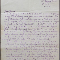 Letter From John Miley in France to Diarmid Coffey on the Ulster Home Defence Force