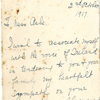 From Michael Looney to Nora Ashe, 2 October 1917