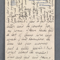 Letter from Charles Wyndham Wynne to his mother, Alice Katherine Wynne  6 June 1916	