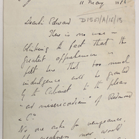 Letter from J.M. Wilson to Edward Carson, 11 May 1916