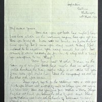 Letter from May Fay to James Finn, 29 March 1916