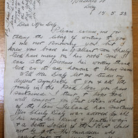 Letter from Charles McGinley to Ellen Daly, 15 May 1923