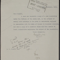 Letter from George Chrystal to Andrew Philip Magill, 28 February 1916