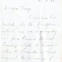 Letter from Peadar O'Ceallaigh to Thomas Ashe, 23 July 1917
