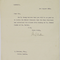 Letter from M. L. Waller to Joseph Brennan, 1 August 1916