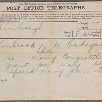 Telegram from the Croftons to Lord and Lady Clonbrock, 6 July 1916