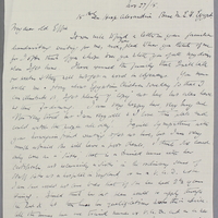 Letter from Emma Duffin to her cousin Ellie, 27 November 1915