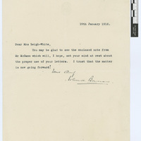 Letter from John Bannon to Mrs. Leigh-White, 19 January 1916.  