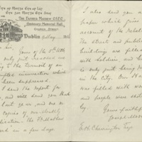 Letter from Joseph Mooney to Ernest H. Sherrington, 9 May 1916