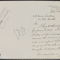 Letter from Thomas G. Buchanan to Sir Robert Chalmers, 3 July 1916