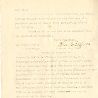 Letter from Thos.C. Fitzgerald to Gregory Ashe, 8 October1917 