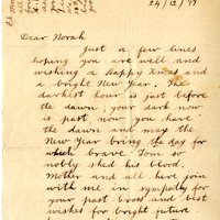 Lerret from Bill Hegarty to Norah Ashe, 24 December 1917
