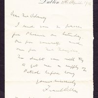 Letter from Frank Dillon to Thomas F. Delaney, 11 April 1916