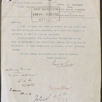 Letter from Paul A. Brown to Henry Arthur Wynne, 26 July 1916