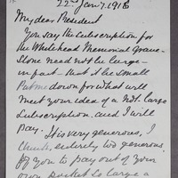 Letter from Robert Browne to John F. Hogan, 22 January 1916