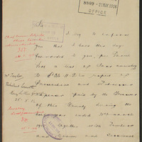 Letter from Bernard McFadden to the Under-Secretary, 23 May 1916