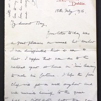 Letter from James Finn to May Fay, 15 February 1916