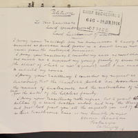 Letter from Hanoria Shanahan to the Lord Lieutenant, Lord Wimborne, 8 January 1916 