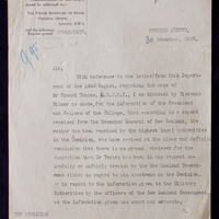 Letter from Herbert James Read to Thomas Kirkpatrick, 30 November 1920