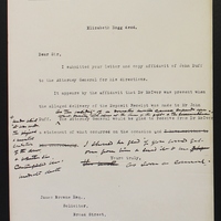 Letter from Sir Malachy J. Kelly to James Brown, 23 March 1916