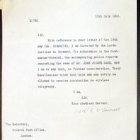 Letter from Edward O&#039;Farrell, 13 July 1916