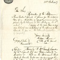 Letter from Michael Bannon to Gregory Ashe, 22 October 1917