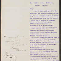 Letter from M. Gleeson to Henry Arthur Wynne, 4 August 1916