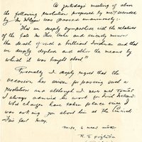 Letter from R. Foley, Newcastle West Association, to Norah Ashe, 21 October 1917 